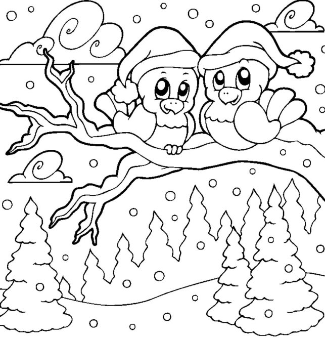 зимові розмальовки для дітей - Поиск в Google | Coloring pages winter, Bird  coloring pages, Christmas coloring sheets